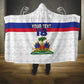 Custom Afro Haiti Football Hooded Blanket Ekip Foutbol Ayiti - African Pride