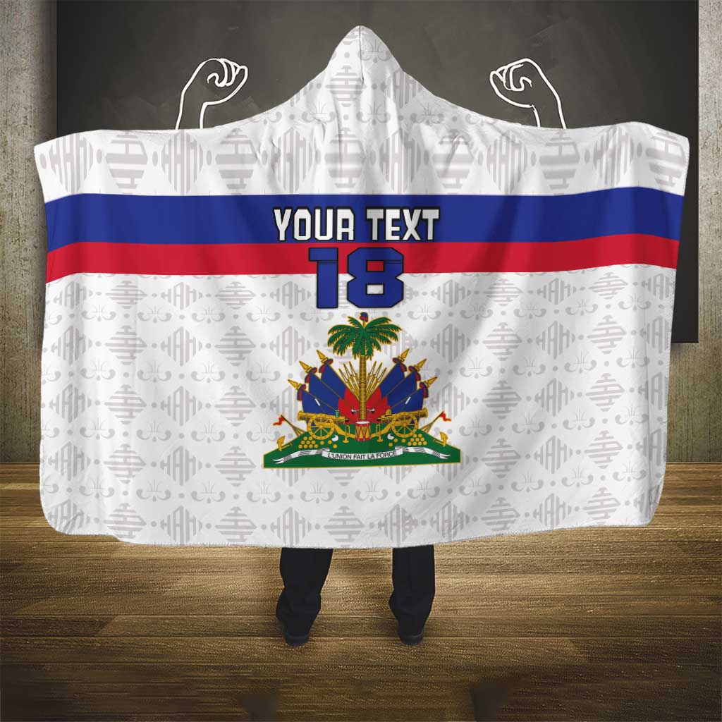 Custom Afro Haiti Football Hooded Blanket Ekip Foutbol Ayiti - African Pride