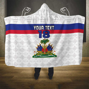 Custom Afro Haiti Football Hooded Blanket Ekip Foutbol Ayiti - African Pride
