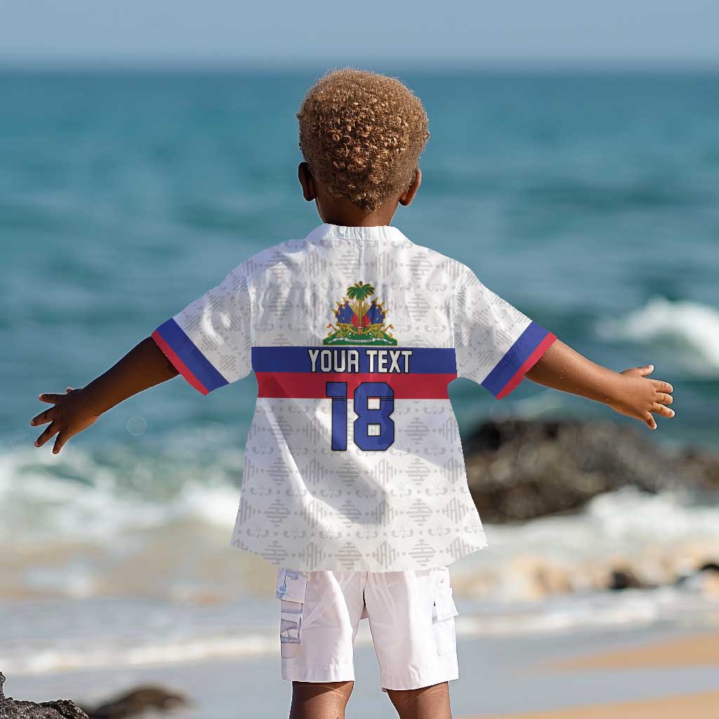 Custom Afro Haiti Football Kid Hawaiian Shirt Ekip Foutbol Ayiti - African Pride