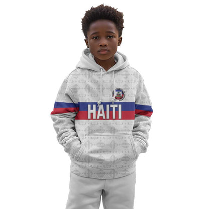Custom Afro Haiti Football Kid Hoodie Ekip Foutbol Ayiti - African Pride
