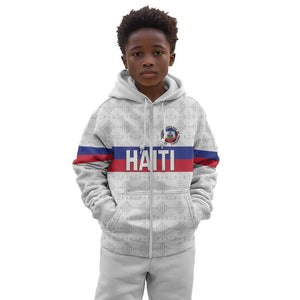 Custom Afro Haiti Football Kid Hoodie Ekip Foutbol Ayiti - African Pride