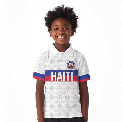 Custom Afro Haiti Football Kid Polo Shirt Ekip Foutbol Ayiti - African Pride