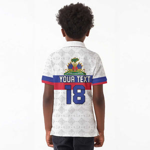 Custom Afro Haiti Football Kid Polo Shirt Ekip Foutbol Ayiti - African Pride