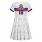 Custom Afro Haiti Football Kid Short Sleeve Dress Ekip Foutbol Ayiti - African Pride
