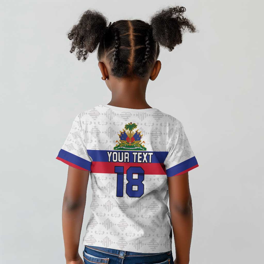 Custom Afro Haiti Football Kid T shirt Ekip Foutbol Ayiti - African Pride