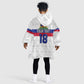 Custom Afro Haiti Football Kid Wearable Blanket Hoodie Ekip Foutbol Ayiti - African Pride