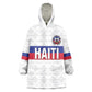 Custom Afro Haiti Football Kid Wearable Blanket Hoodie Ekip Foutbol Ayiti - African Pride
