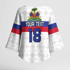 Custom Afro Haiti Football Kimono Sleeve Blouse Ekip Foutbol Ayiti