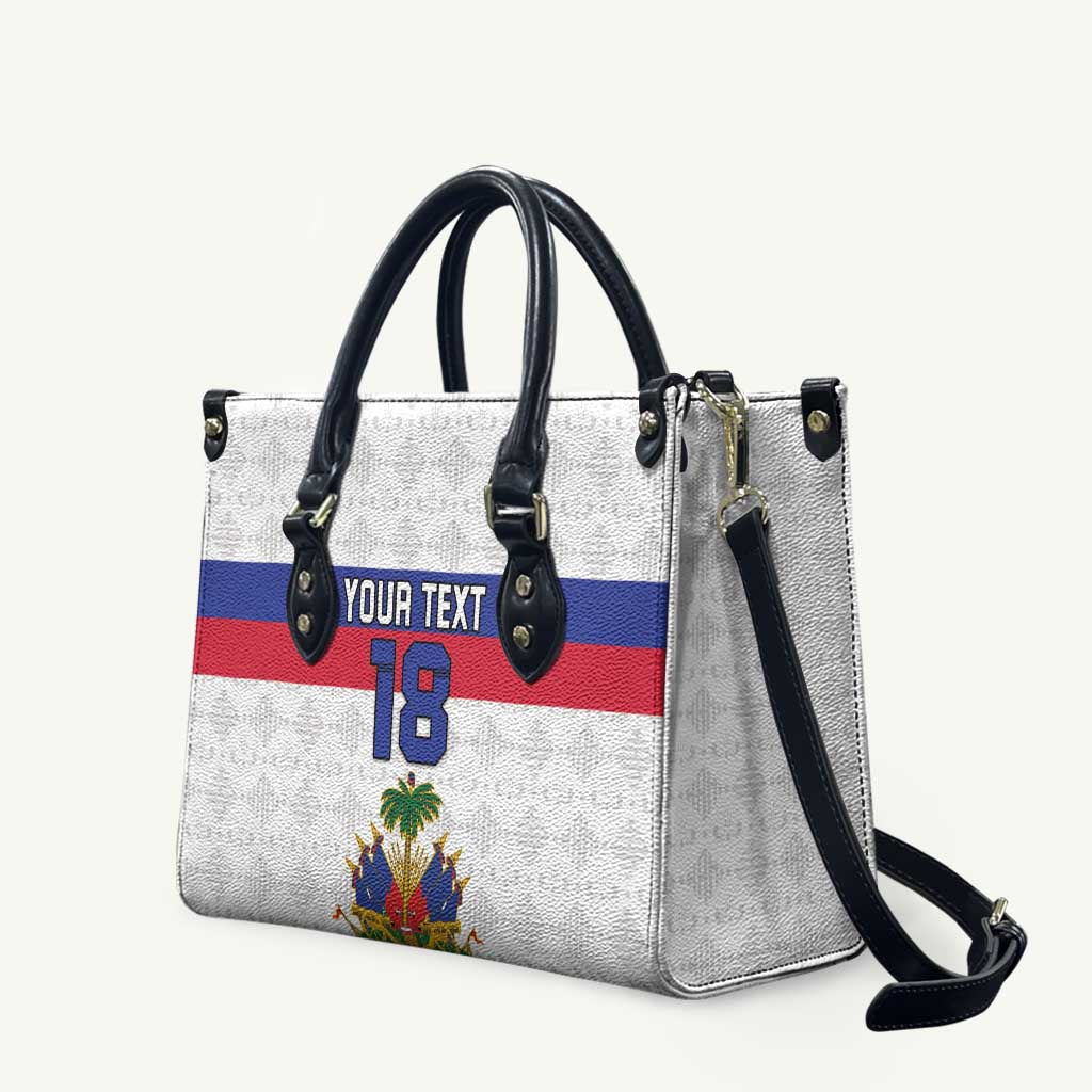 Custom Afro Haiti Football Leather Bag Ekip Foutbol Ayiti