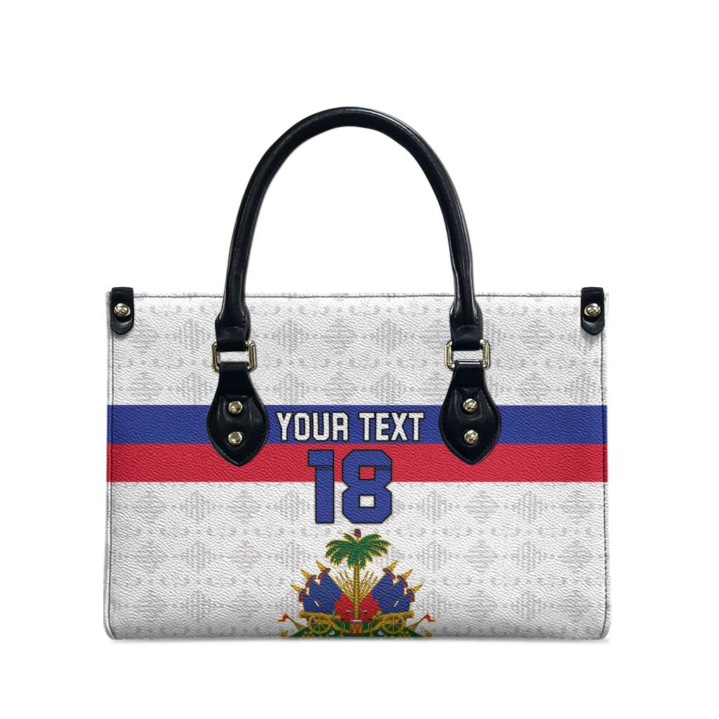 Custom Afro Haiti Football Leather Bag Ekip Foutbol Ayiti
