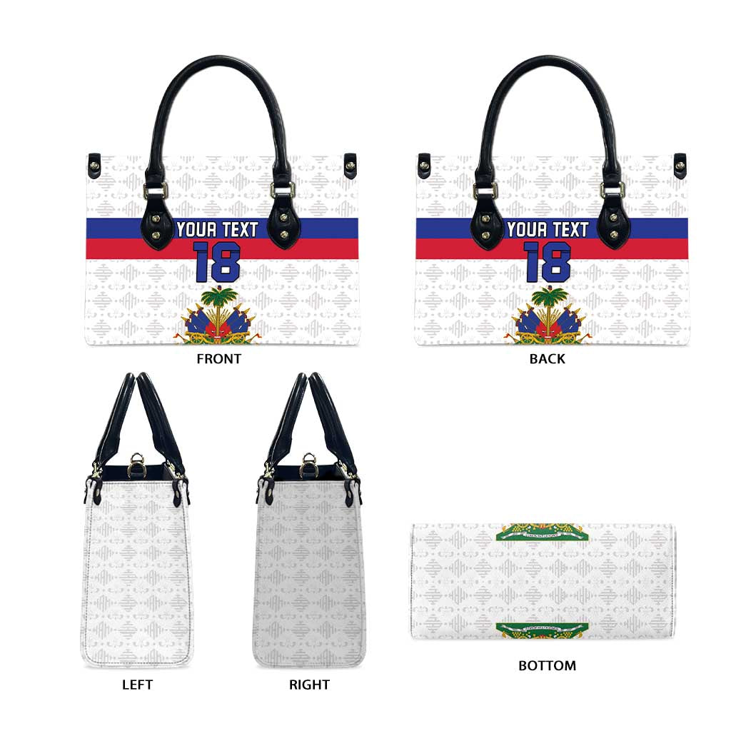 Custom Afro Haiti Football Leather Bag Ekip Foutbol Ayiti