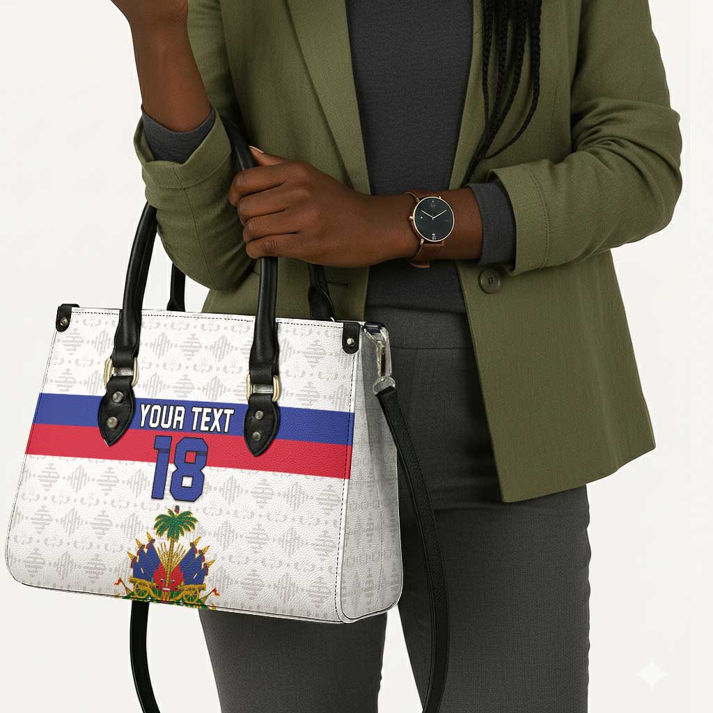 Custom Afro Haiti Football Leather Bag Ekip Foutbol Ayiti