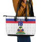 Custom Afro Haiti Football Leather Tote Bag Ekip Foutbol Ayiti - African Pride