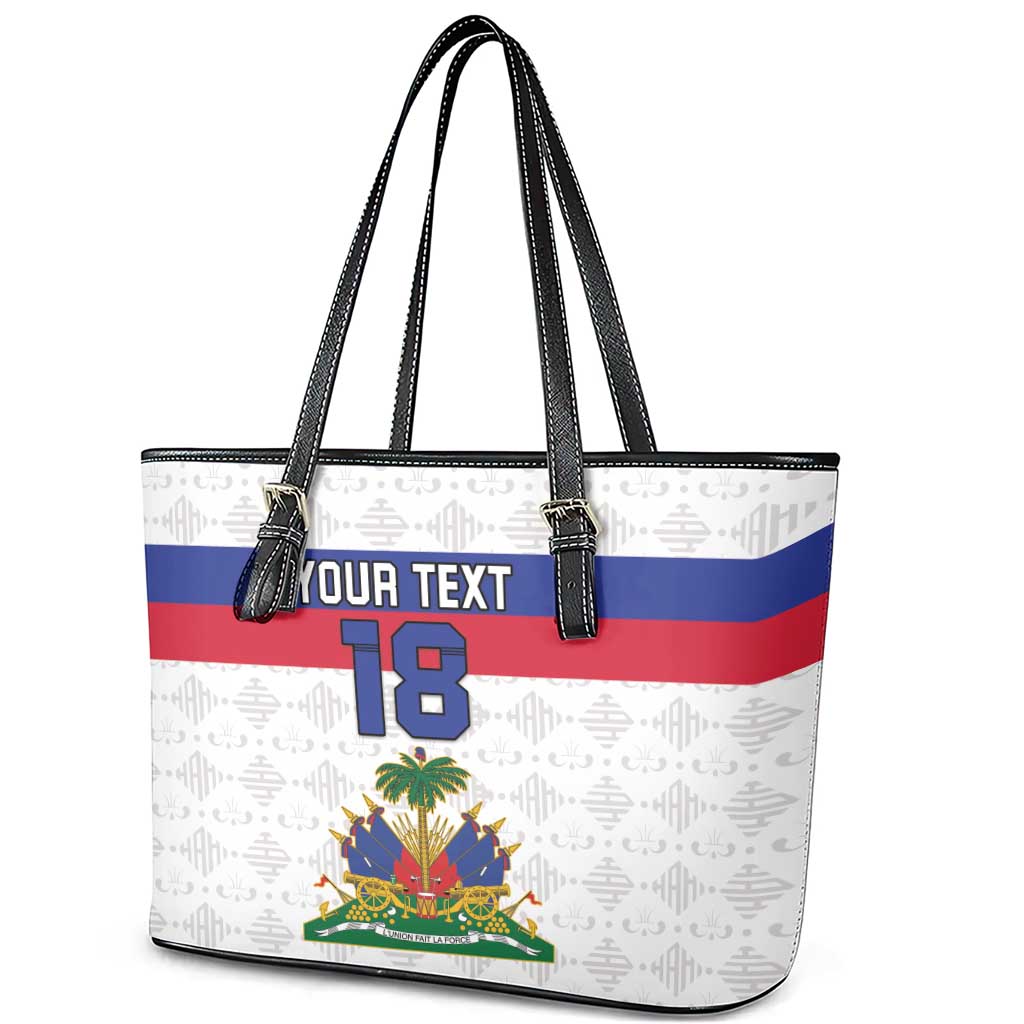 Custom Afro Haiti Football Leather Tote Bag Ekip Foutbol Ayiti - African Pride