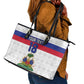 Custom Afro Haiti Football Leather Tote Bag Ekip Foutbol Ayiti - African Pride