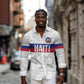 Custom Afro Haiti Football Long Sleeve Button Shirt Ekip Foutbol Ayiti - African Pride