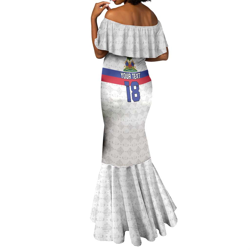Custom Afro Haiti Football Mermaid Dress Ekip Foutbol Ayiti - African Pride