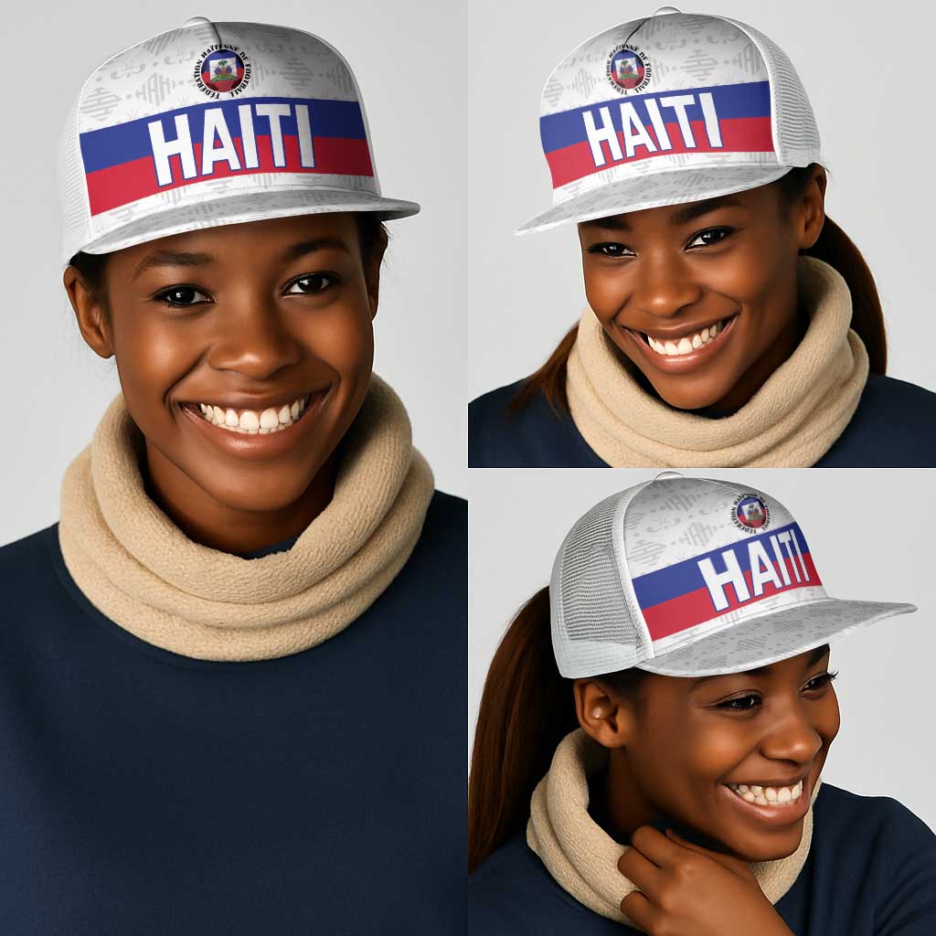 Afro Haiti Football Mesh Trucker Cap Ekip foutbol Ayiti - African Pride