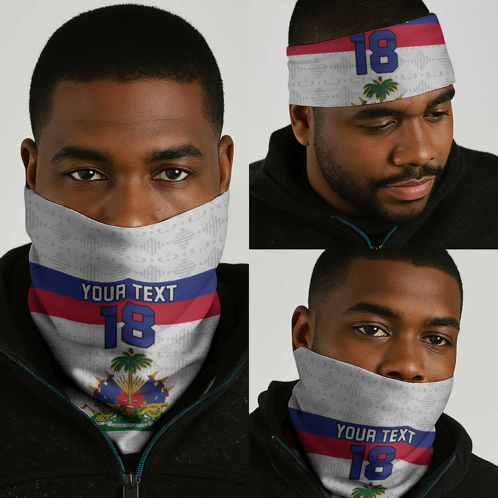 Custom Afro Haiti Football Neck Gaiter Ekip Foutbol Ayiti - African Pride