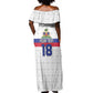 Custom Afro Haiti Football Off Shoulder Maxi Dress Ekip Foutbol Ayiti - African Pride
