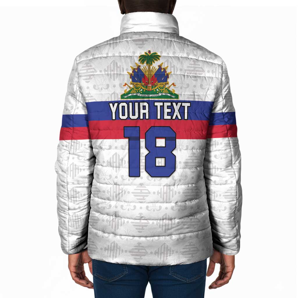 Custom Afro Haiti Football Padded Jacket Ekip Foutbol Ayiti