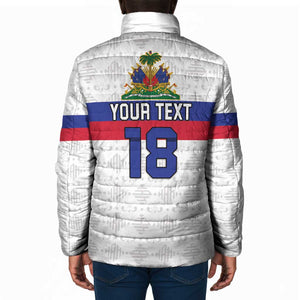 Custom Afro Haiti Football Padded Jacket Ekip Foutbol Ayiti