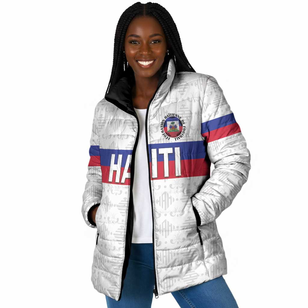 Custom Afro Haiti Football Padded Jacket Ekip Foutbol Ayiti