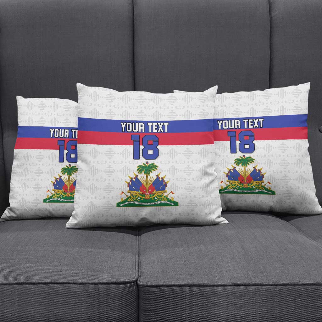 Custom Afro Haiti Football Pillow Cover Ekip Foutbol Ayiti