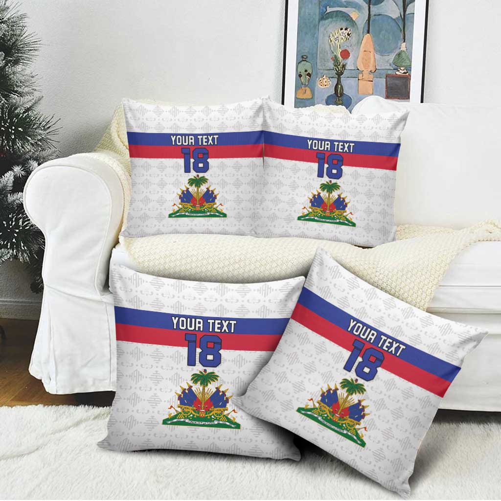Custom Afro Haiti Football Pillow Cover Ekip Foutbol Ayiti
