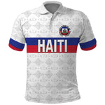 Custom Afro Haiti Football Polo Shirt Ekip Foutbol Ayiti - African Pride