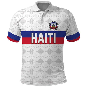 Custom Afro Haiti Football Polo Shirt Ekip Foutbol Ayiti - African Pride