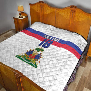Custom Afro Haiti Football Quilt Ekip Foutbol Ayiti - African Pride