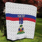 Custom Afro Haiti Football Quilt Ekip Foutbol Ayiti - African Pride
