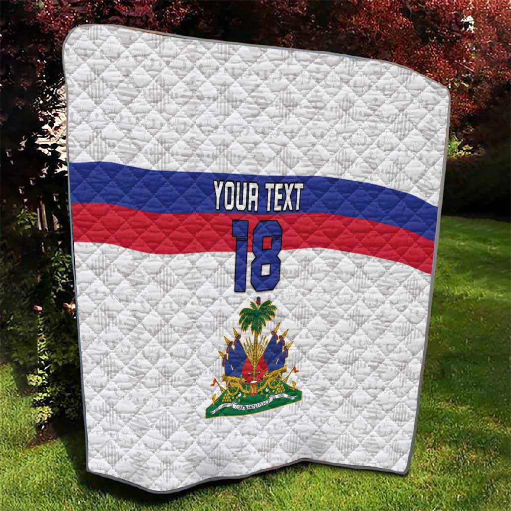 Custom Afro Haiti Football Quilt Ekip Foutbol Ayiti - African Pride