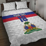 Custom Afro Haiti Football Quilt Bed Set Ekip Foutbol Ayiti - African Pride