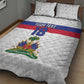 Custom Afro Haiti Football Quilt Bed Set Ekip Foutbol Ayiti - African Pride