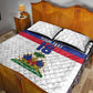 Custom Afro Haiti Football Quilt Bed Set Ekip Foutbol Ayiti - African Pride