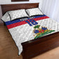 Custom Afro Haiti Football Quilt Bed Set Ekip Foutbol Ayiti - African Pride