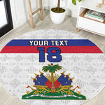 Custom Afro Haiti Football Round Carpet Ekip Foutbol Ayiti - African Pride