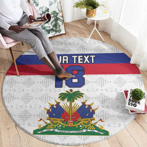 Custom Afro Haiti Football Round Carpet Ekip Foutbol Ayiti - African Pride