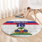 Custom Afro Haiti Football Round Carpet Ekip Foutbol Ayiti - African Pride