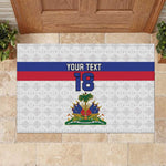 Custom Afro Haiti Football Rubber Doormat Ekip Foutbol Ayiti - African Pride