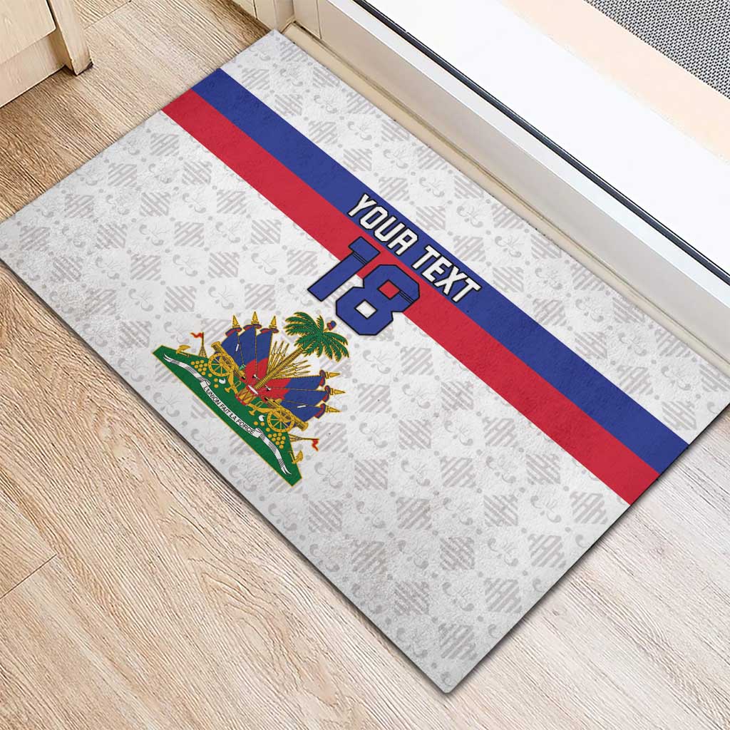 Custom Afro Haiti Football Rubber Doormat Ekip Foutbol Ayiti - African Pride