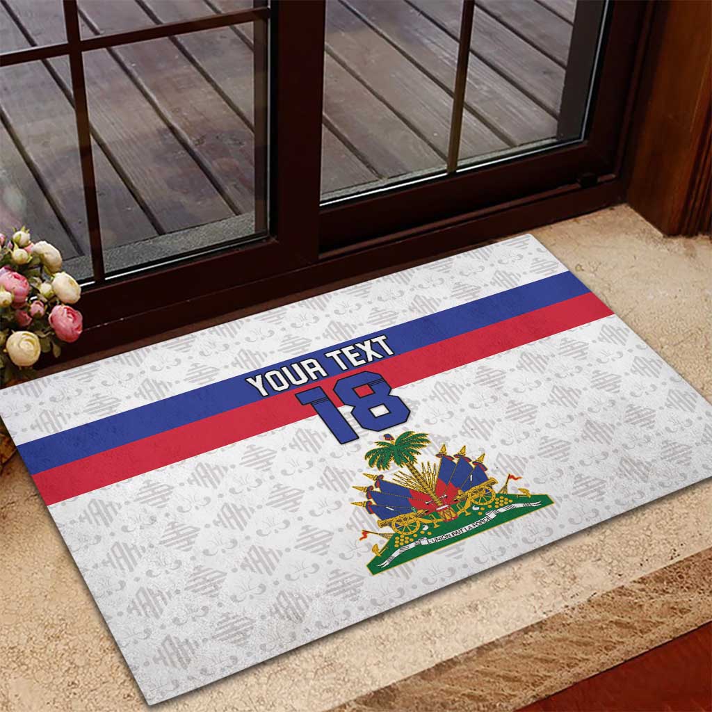 Custom Afro Haiti Football Rubber Doormat Ekip Foutbol Ayiti - African Pride
