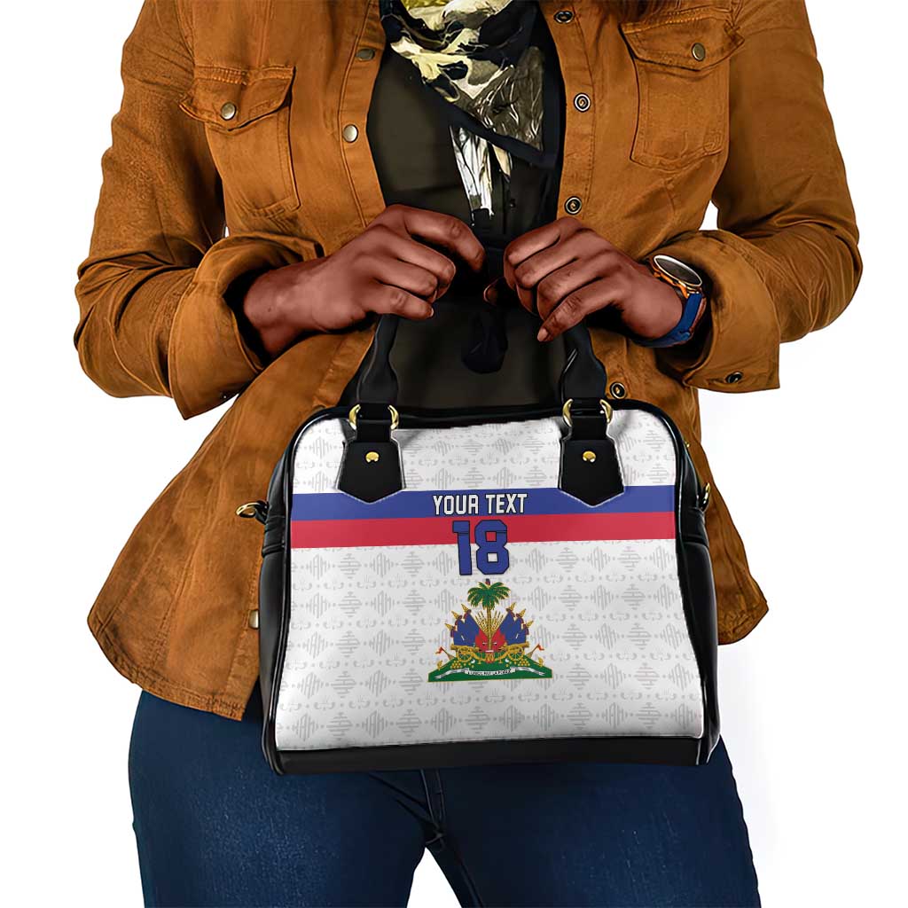 Custom Afro Haiti Football Shoulder Handbag Ekip Foutbol Ayiti - African Pride