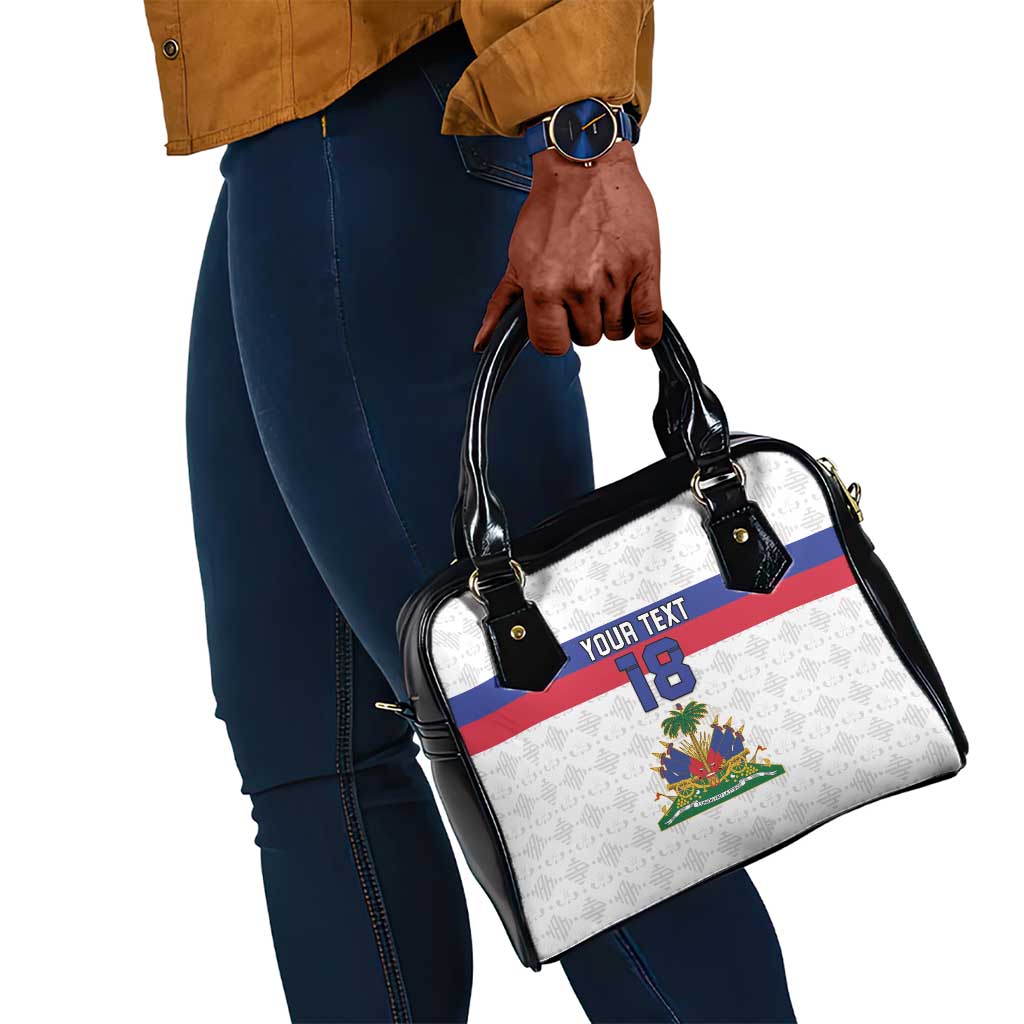 Custom Afro Haiti Football Shoulder Handbag Ekip Foutbol Ayiti - African Pride