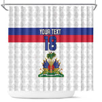 Custom Afro Haiti Football Shower Curtain Ekip Foutbol Ayiti - undefined