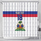 Custom Afro Haiti Football Shower Curtain Ekip Foutbol Ayiti - undefined