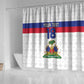 Custom Afro Haiti Football Shower Curtain Ekip Foutbol Ayiti - undefined